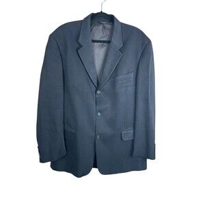 J Crew Vintage Men’s Black Blazer 3 Button Sports Jacket Italy Made Size 44 R‎